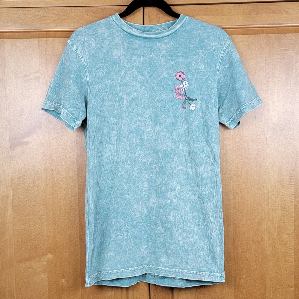 RIPNDIP Unisex Stonewashed Green Cotton Tee Featuring Lord Nermal White Cat - S - Picture 3 of 8